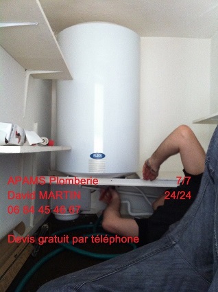 apams plomberie Saint Priest pose et installation de chauffe eau